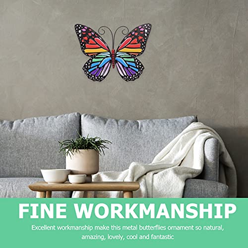 Generic Metal Butterflies Wall Art Inspirational Sculpture 3D Insect Statue Figurine Hanging Ornament For Indoor Outdoor Home Office Decor #TOP4