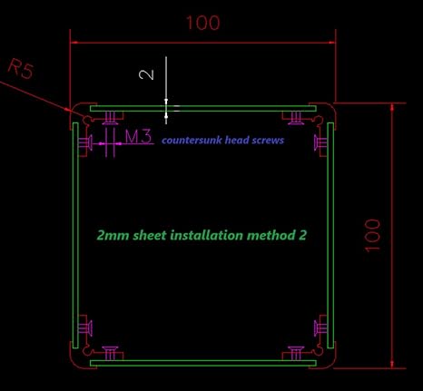 2020 Aluminum Profile, R5 Corner Aluminum, Aluminum Edge Corner Inserts, Chassis Corner,8Pcs Size: 20 * 20mm(0.79 x 0.79) Length: 600mm(23.62), CNC Machined, Length Can Be Customized
