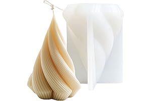 3D Conical Geometric Curved Column Candle Moulds for Candle Making