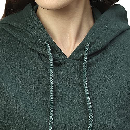 Image of HIGH Star Women's Fleece Solid Hooded Neck Sweatshirt