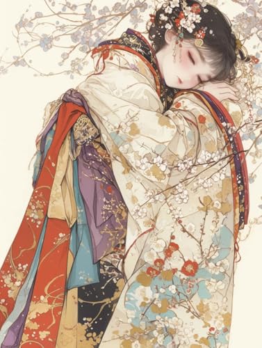 Diamond Painting 5D MIRONS Belle Fille en Broderie Diamant Cristal Strass Toile 40x50cm