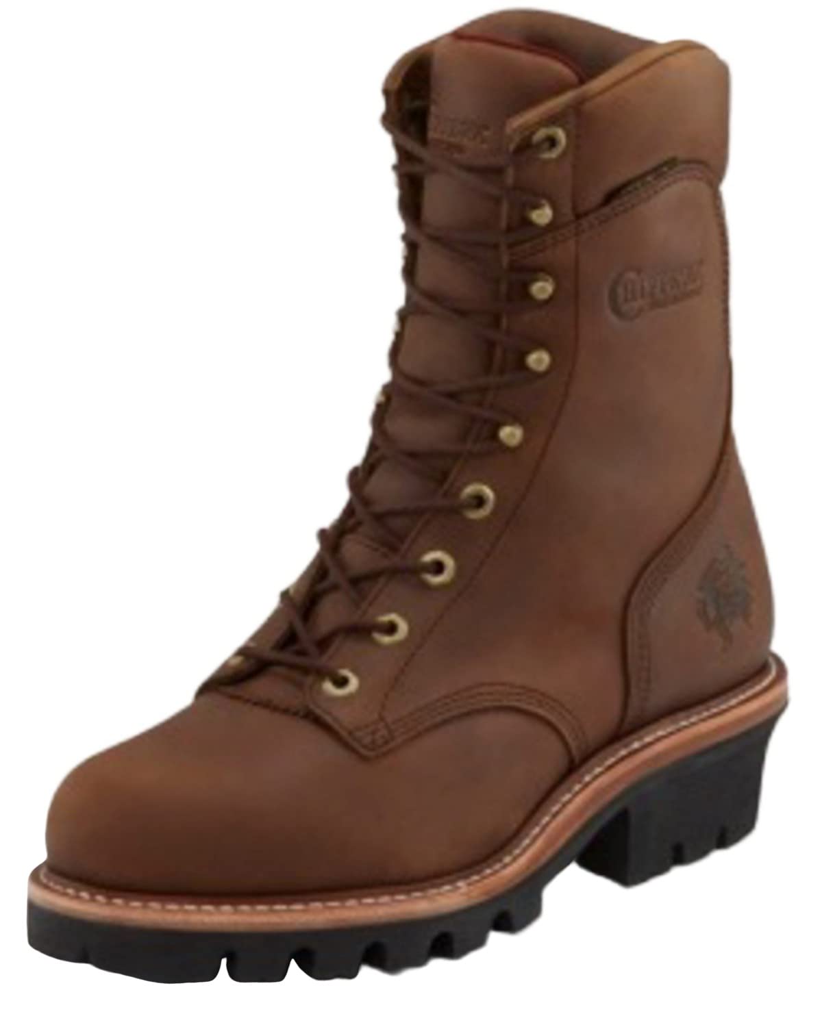 Chippewa Super DNA 9" Waterproof Steel Toe Insulated Logger Boot, Men's Industrial & Construction, Premium Leather, Vibram Sole