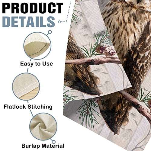 Dyrenson Welcome Winter Owl Bird Snow Decorative Garden Flag, Pine Tree Branch Yard Outside Decorations, Christmas Outdoor Small Decor 12X18 #TOP3