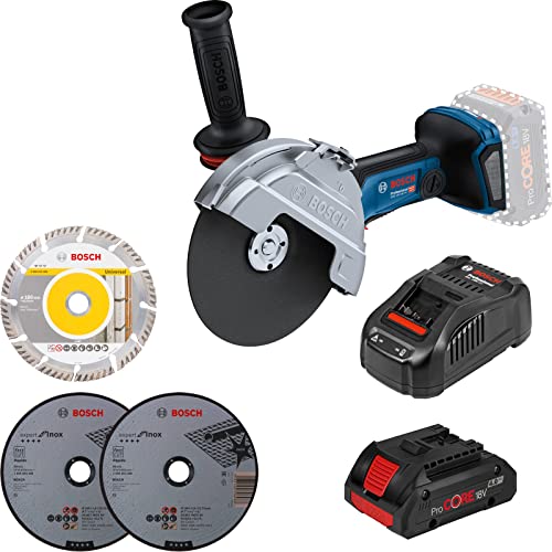 Bosch Akku-Winkelschleifer GWS 18V-180 PC / 1x 4,0 Ah ProCore + GAL 1880 CV