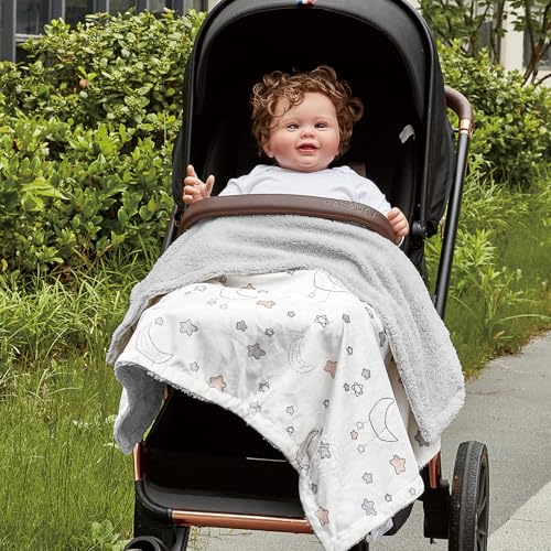 Image of CREVENT 30''X40'' Cute Cozy Fluffy Warm Baby Blanket for Girls Boys Infants Toddlers' Bedding /Crib /Cot /Stroller, Baby Shower Birthday Newborn's Gift - Good Night