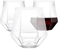 Vista 7 de 40 Pack Vasos de Plástico sin Tallo para Vino, Cóctel, Whisky, Champán, Copas de 12 Oz Desechables Transparentes Irrompibles para Fiestas, Bares