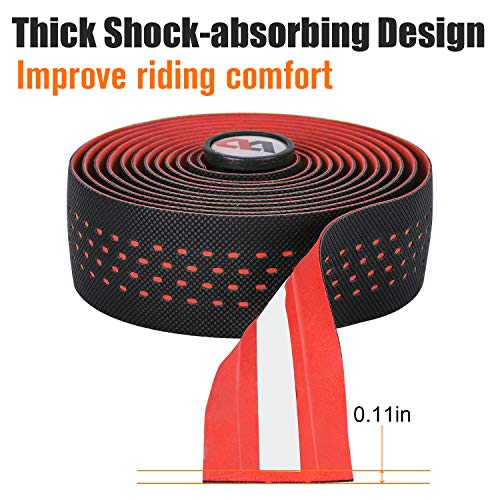WESTGIRL Road Bike Handlebar Tape, EVA Non-Slip Soft Bicycle Bar Tape with End Plugs, Durable & Shock-Absorbing Cycling Handle Warps - 2 Rolls