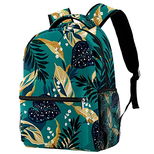 Sac à dos de voyage ergonomique avec feuilles vertes pour simplifier les trajets scolaires