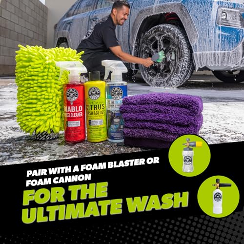 Image of Chemical Guys Car Wash And Interior Detailing Kit With Storage Bag Car Wash Soap, Wheel Cleaner, Interior Spray, Microfiber Towels And Wash Mitt