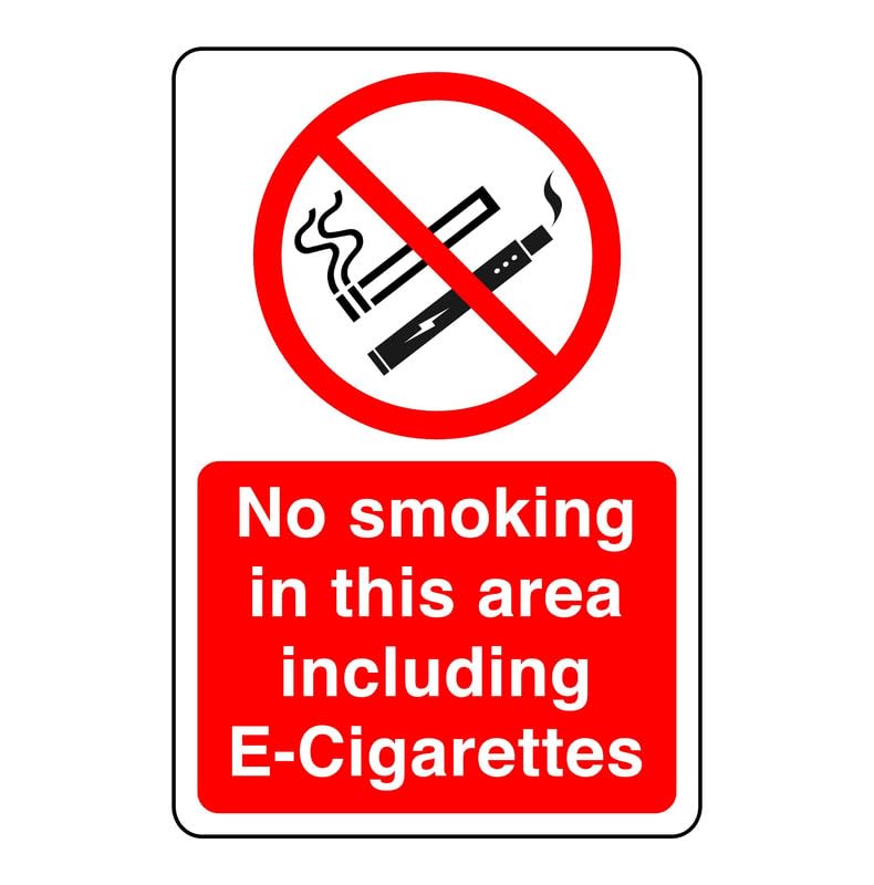 Strictly No Smoking In This Area Safety Sign- 3mm Aluminum Dibond - View #11