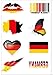 Produktbild Naisidier Fußball Tätowierungen Flagge Aufkleber [8 Stück] 2018 WM Fußball Fans Deutschland Fahnen Tattoo