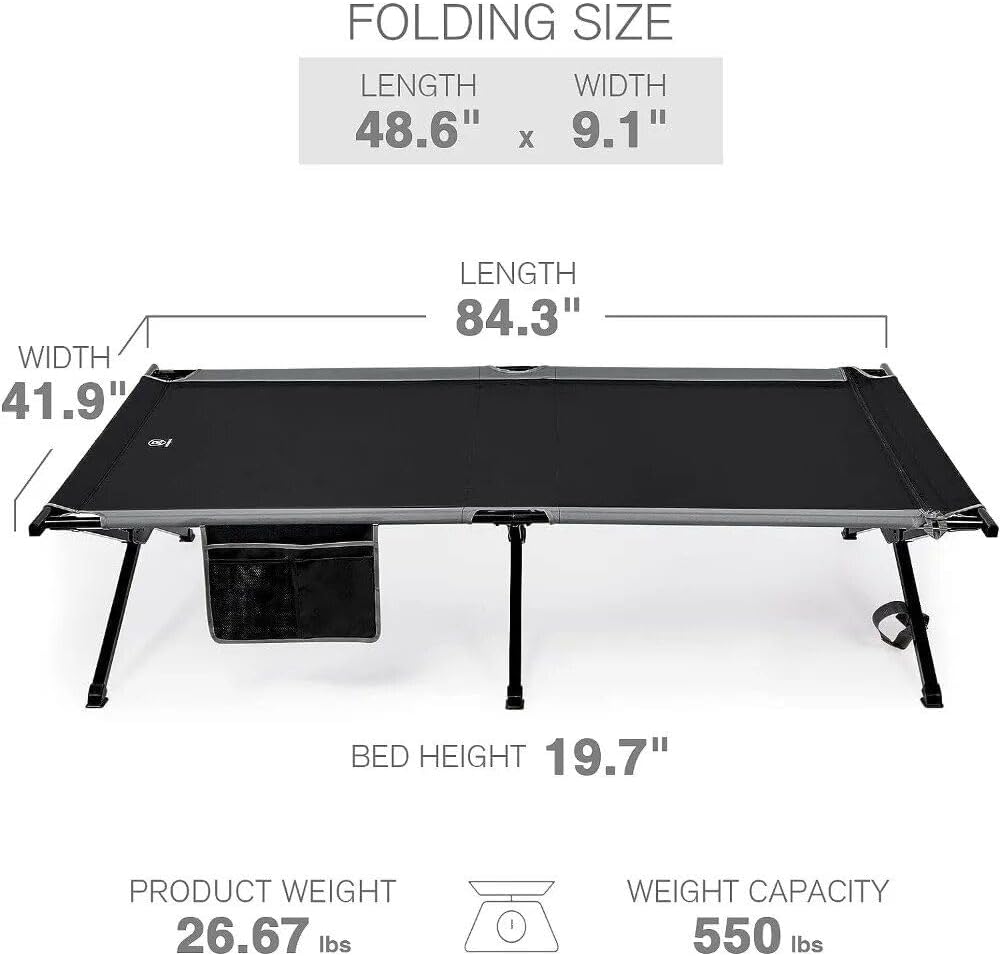 Extra-Large Heavy-Duty Camping cot