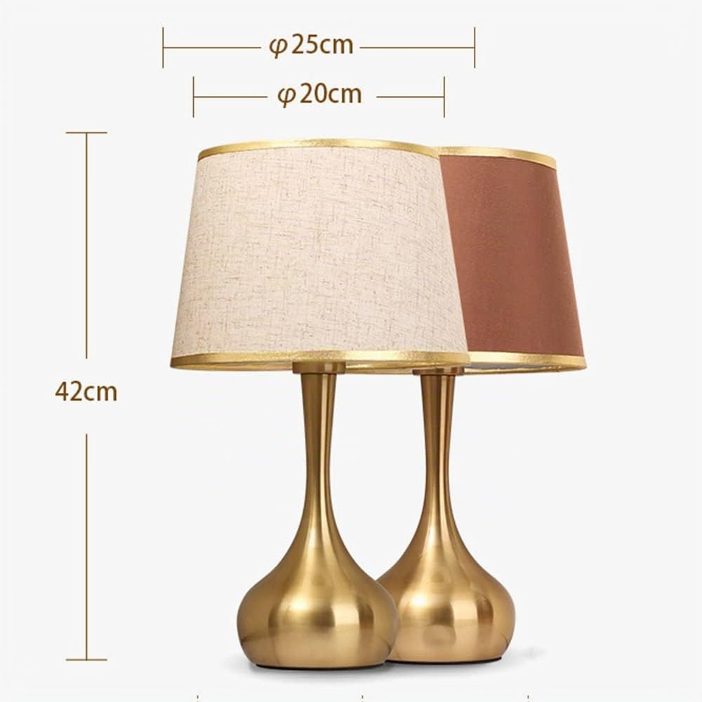 Mengjay Lampada da Tavolo Salotto,E27 Paralume in Tessuto Lampada da Scrivania,pulsante interruttore, per camera da letto ufficio soggiorno illuminazione decorativa (lampadine non incluse) (A)