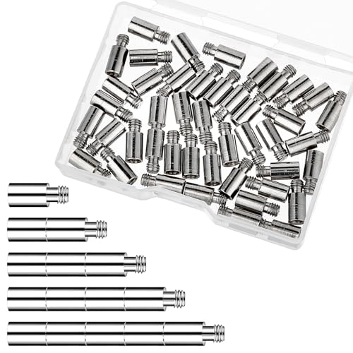 50 Pcs Photo Album Scrapbook Extension Posts, Silver Album Accessories Tool Extension Screws Post Replacement for Post-Bound Refillable Book Binding Supplies DIY Refill Pages (12 mm/ 0.47 Inch)