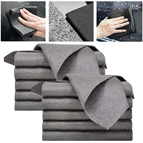 Liamostee Paño de limpieza mágico engrosado, 10 unidades, sin rayas, reutilizables, de microfibra multiusos para cocina, cristal, 30 x 30 cm Cover