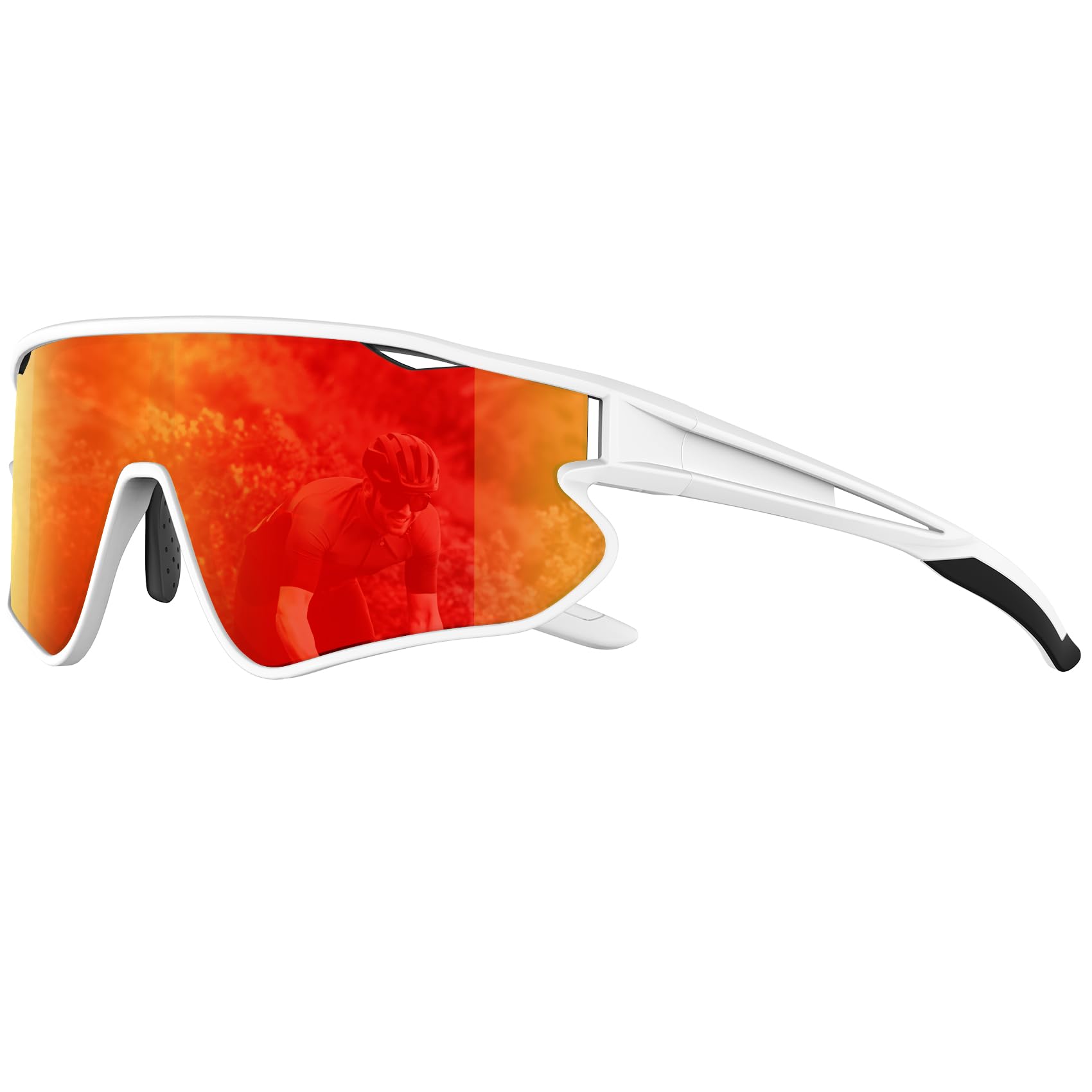 HENGOSEN Sports-Sunglasses Polarised-Sunglasses-Mens Cycling-Running Sun-glasses : Driving Motorbike Fishing UV400 Protection