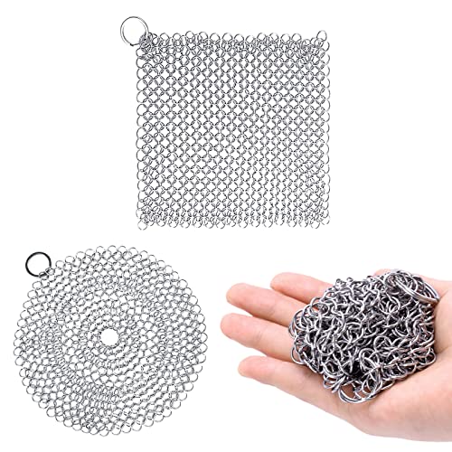 ZoeTekway 2 limpiadores de hierro fundido, para limpiador holandés, limpiador de anillos de hierro...