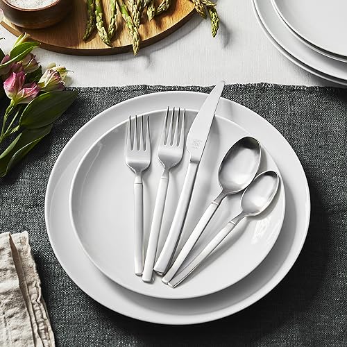 ZWILLING Satin Opus 45-Pc Stainless Steel Flatware Set, Dishwasher Safe, Service for 8, Matte Finish (not polished) by ZWILLING - Image 7