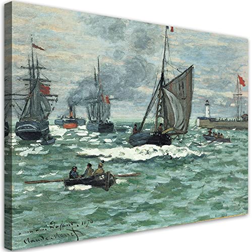 Tableau Mural Entrée du port de Honfleur Monet pour un design salon apaisant