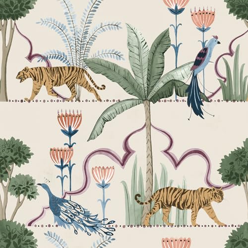 NuWallpaper Laos Taupe Peel and Stick Wallpaper, Taupe Linen Texture Removable Contact Paper for Walls, Self Adhesive Wall Covering for Bedroom Living Room Accent Wall by NuWallpaper - Used condition - US$21.68