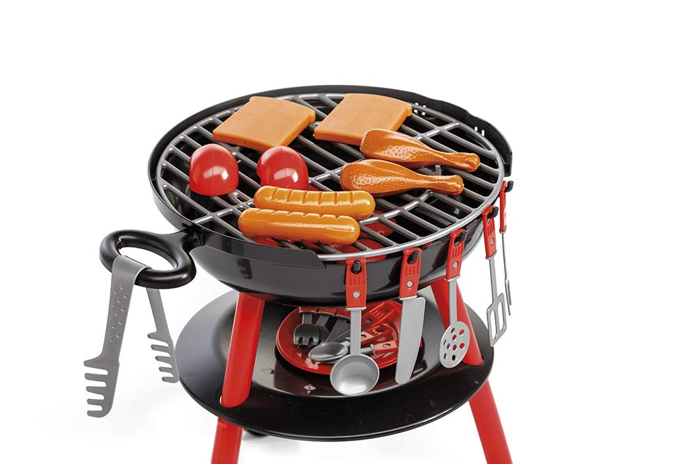 Red Barbecue Play Set with Over 25 Accessories for Kids 3 Years and up, Pretend Play, UHK1998