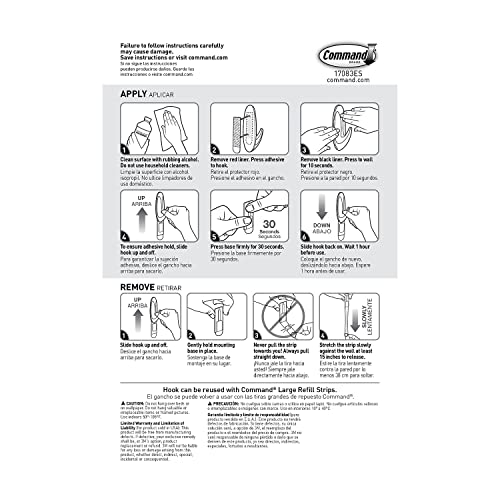 Crochet Designer Command grand blanc 17083ES attache adhésive repositionnable - 7