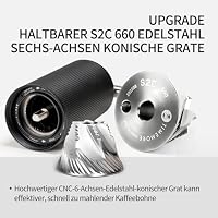 TIMEMORE kaffeemühle manuell Edelstahl Kaffeebohnen Mühle mit klappbarem Kastanie C3ESP PRO interne einstellbare Einstellung, doppelte Lagerpositionierung für Espressomühle Kaffee Schwarz – Ansicht 3