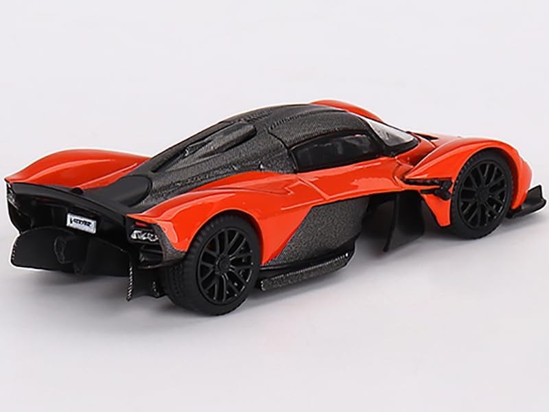 Valkyrie Maximum Orange with Carbon Top Limited Edition to 2640 Pieces Worldwide 1/64 Diecast Model Car by Mini GT MGT00678