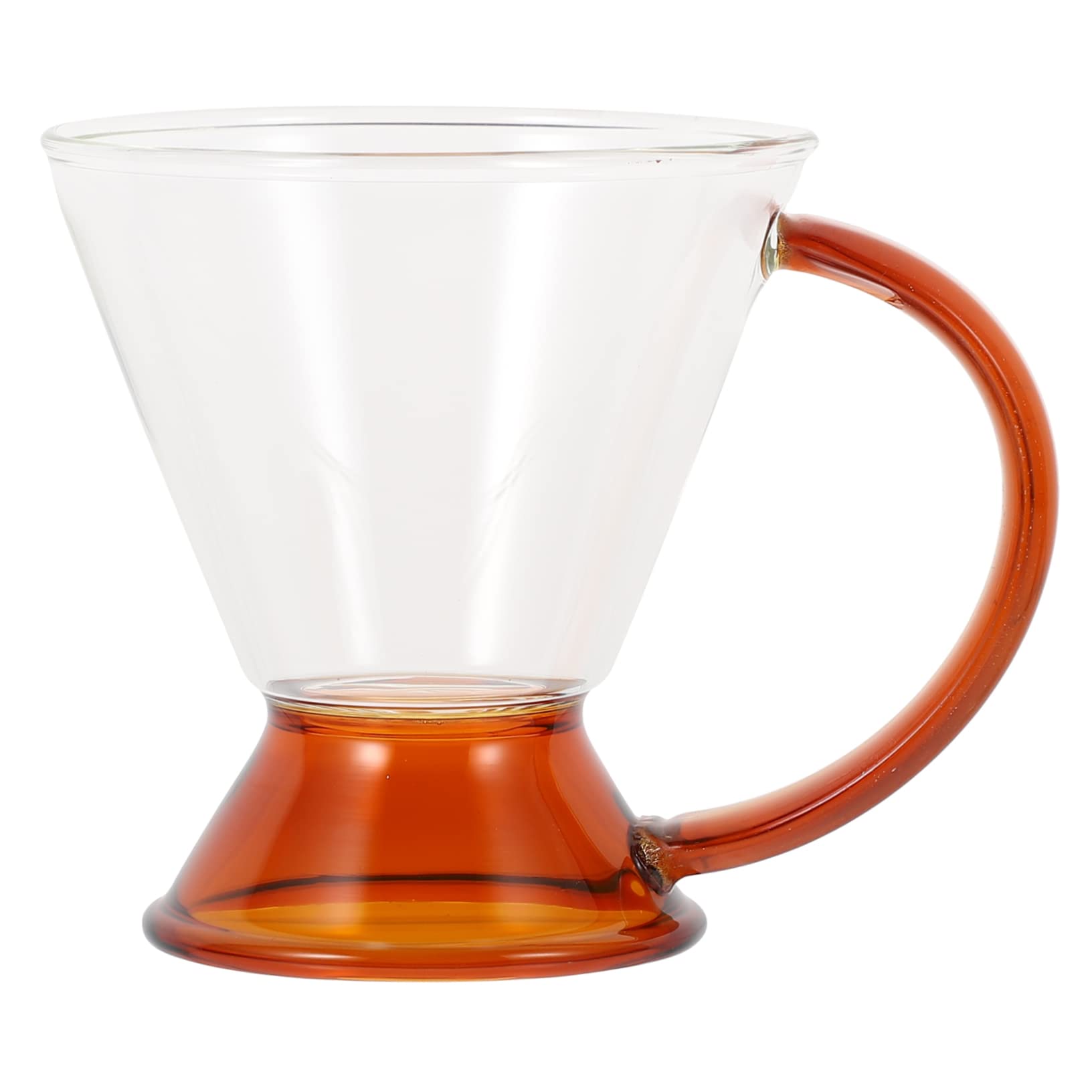 CONGARTENO Retro Glass Coffee Pot Stylish Coffee Kettle for Home Brewing Easy to Clean Ergonomic Handle Vintage Decor High Borosilicate Glass Design