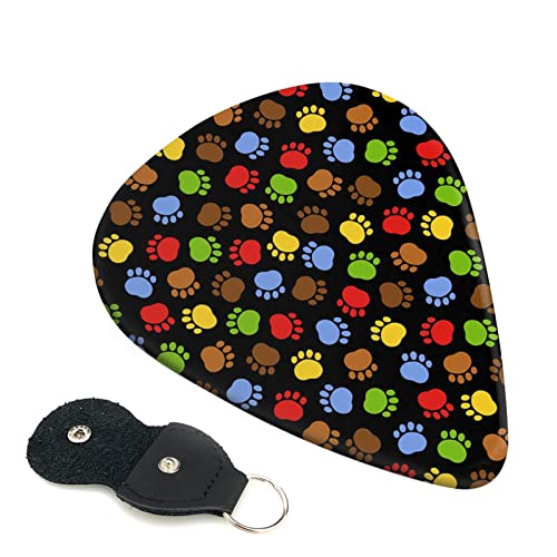 ASDTEHCY Lot de 6 médiators en celluloïd, motif empreintes de pattes de chien, pour guitares acoustiques, électriques… - Les Beatles, Paul McCartney, John Lennon, RIngo Starr, George Harrison ASDTEHCY Lot de 6 médiators en celluloïd, motif empreintes de pattes de chien, pour guitares acoustiques, électriques…