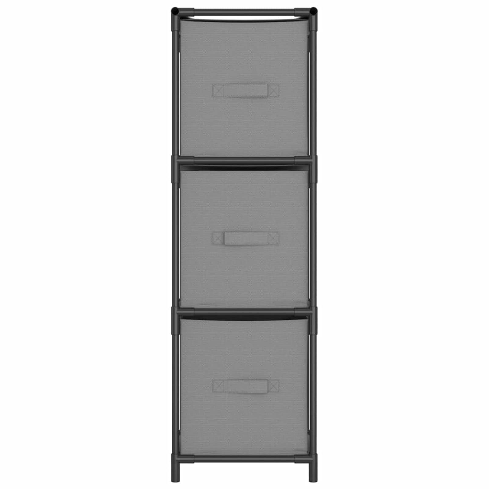 Armoire de Rangement 3 tiroirs en Tissu Gris 34x34x101 cm Acier,Armoire Metal,Meuble Garage,Armoire Rangement