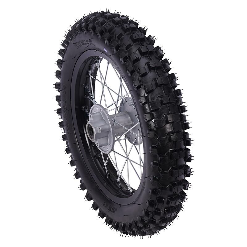 Set di cerchi in alluminio anodizzati 14" / 17" per moto da cross, pit bike, nero