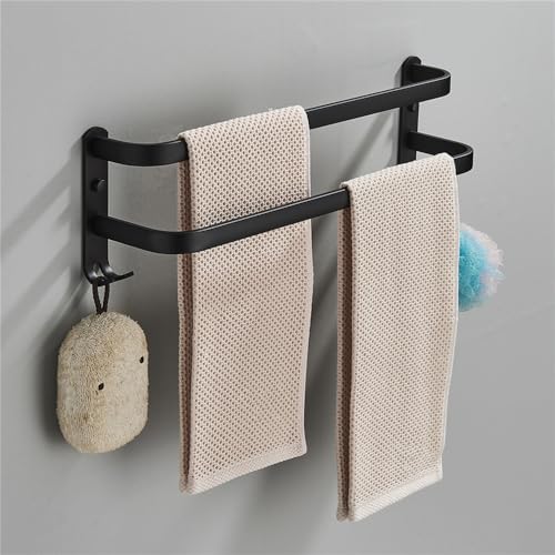Porte-serviettes avec crochet suspendu pour optimiser les petites salles de bain - 7