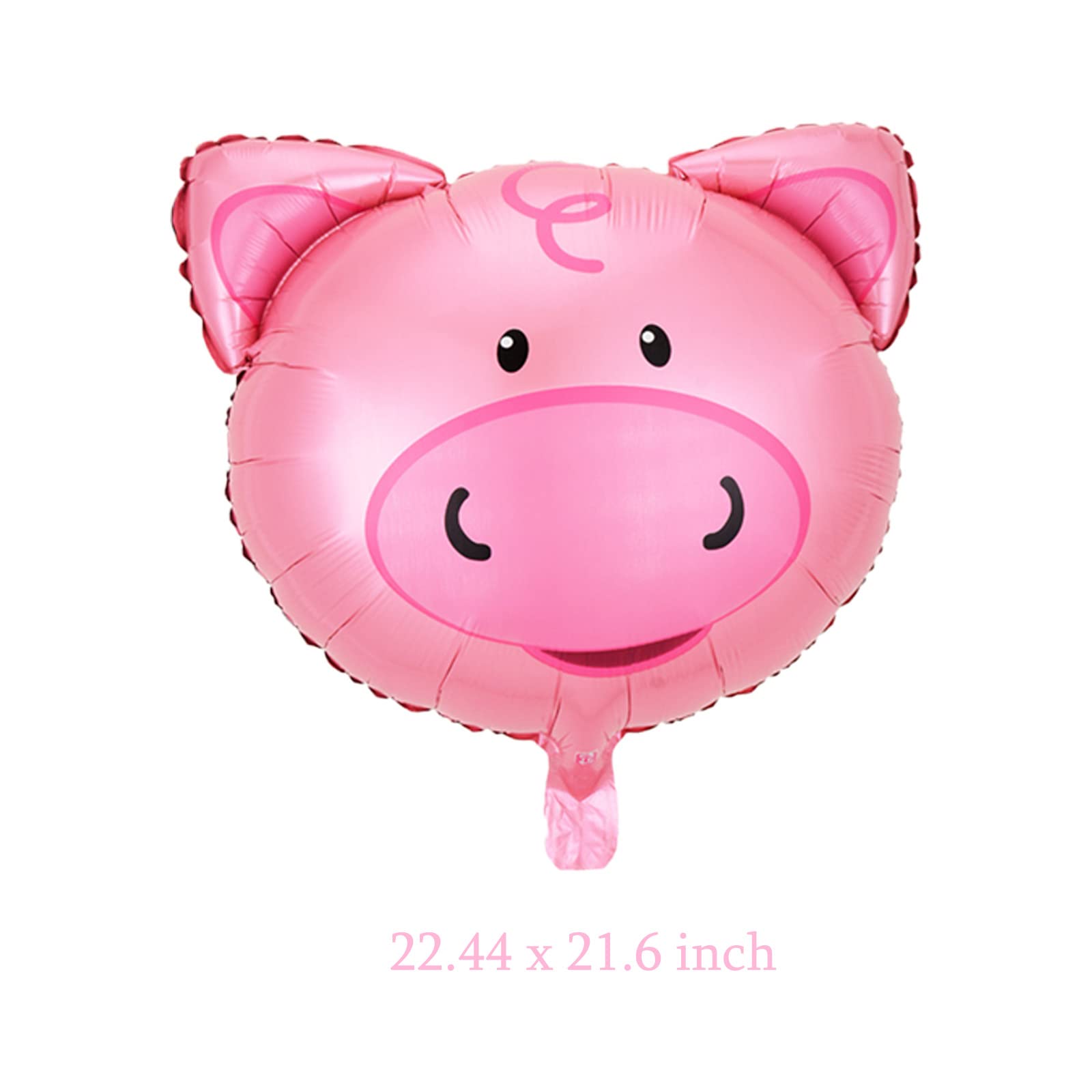Amazon | 豚の風船 7個 かわいい農場 ピンクの豚の頭 マイラーバルーン