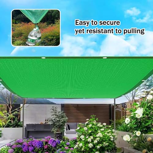 Filet d'ombrage extérieur vert 2x5m occultant avec œillets balcon - 8