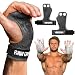 JerkFit RAW Grips 2 Finger Leather Hand Grips for Weightlifting, Calisthenics, Pull Ups, WODs, Gymnastics, and Cross Training, with Full Palm Protection to Prevent Rips & Blisters (Large)