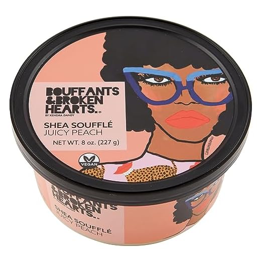 Ashanti Naturals Scented Whipped Shea Butter for Skin | Moisturizing African Raw Shea Butter, Almond Oil and Coconut (Juicy Peach Souffle, 8oz)