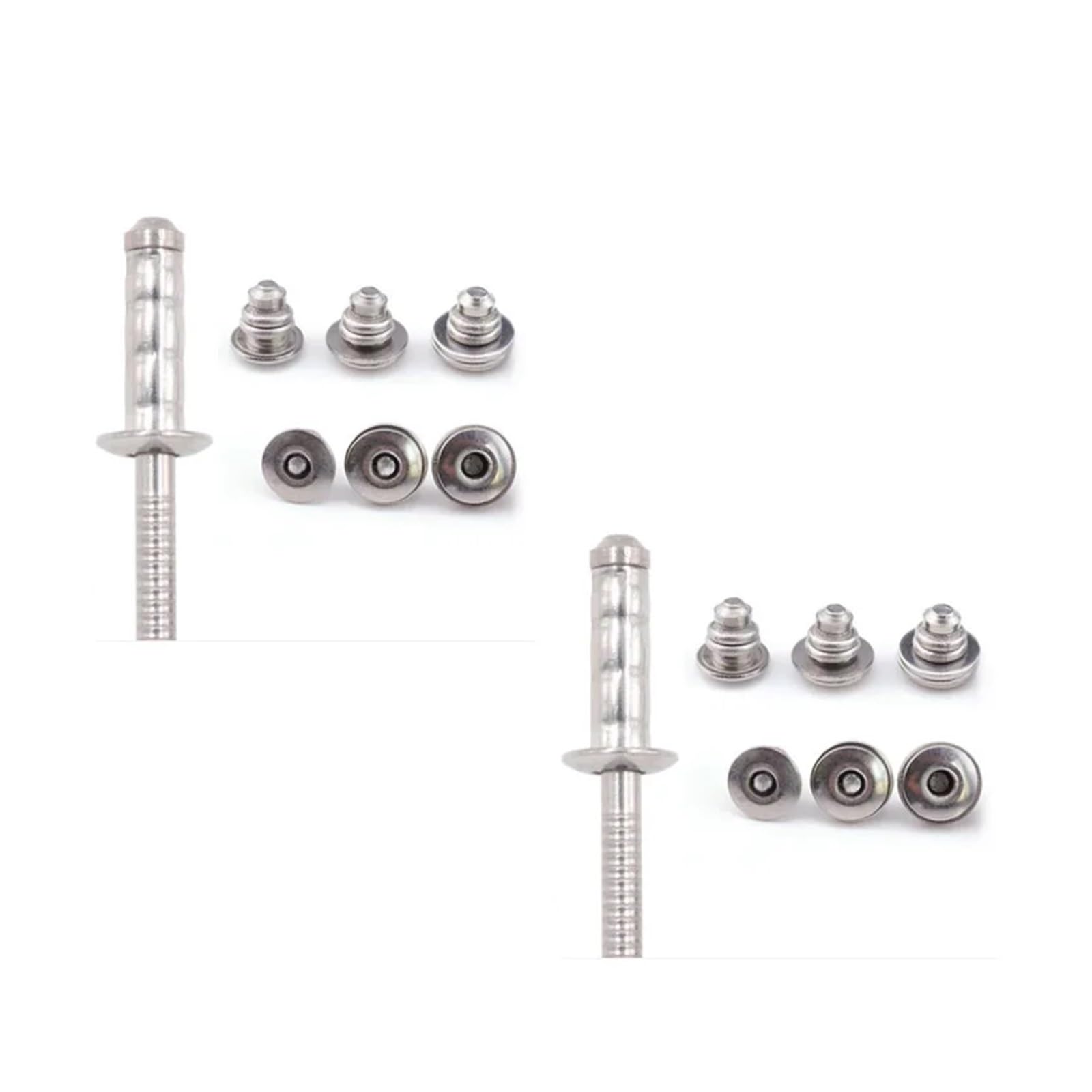 Rivets aveugles haute résistance en acier inoxydable, 30/50 pièces, Stavex, capacité multi-grip, grande zone de roulement latérale aveugle(30Pcs,3.2x12 mm)