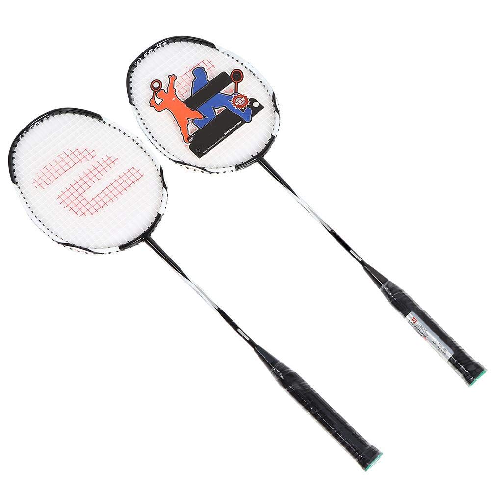 Yosoo Health Gear zestaw 2 stojaków na badminton, 1 para stojaków na badminton, rakieta do badmintona dla amatorów i dorosłych piłka fitness trening rakieta stop aluminium