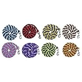 Trendiger zweifarbiger Strick HKM 4681 Strick Cotton mit Karabinerhaken, Führstrick Anbindestrick, 180 cm
