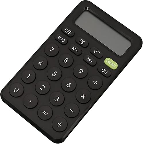 Altsuceser Calculadora de escritorio de 8 dígitos con pantalla LCD grande y botón sensible, mini calculadora de batería, función estándar para