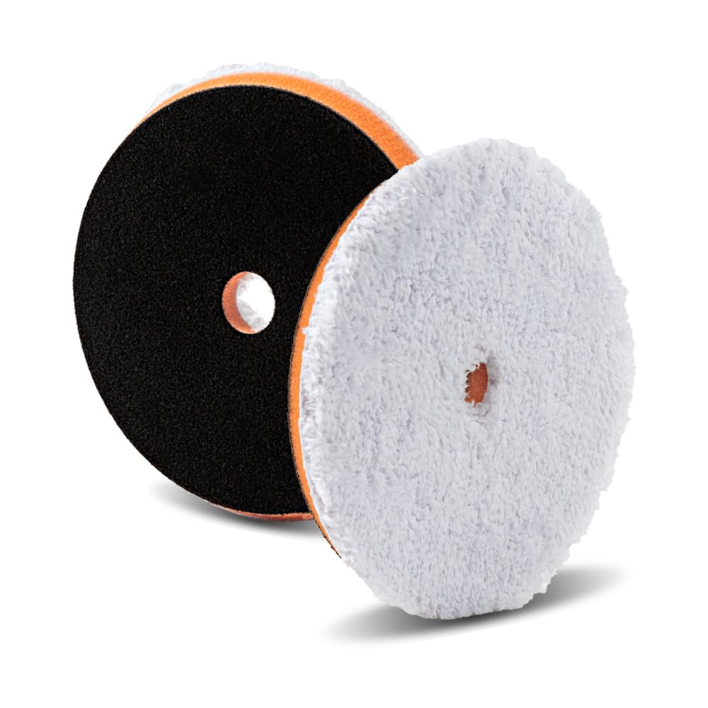 Lake Country 6.5" HDO Light Cutting Microfiber "One-Step" Pad (2-pack) for Random Orbital Polsiher. Fits 6" Backing Plate
