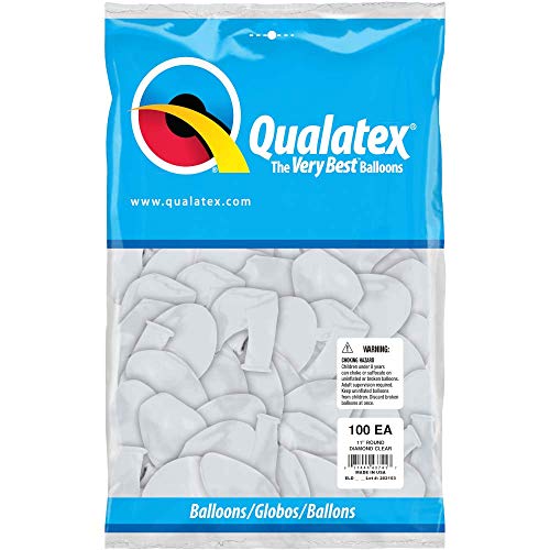 Image of Qualatex 11 inch Diamond Clear Latex Balloons (100ct) by Pioneer Balloon Company