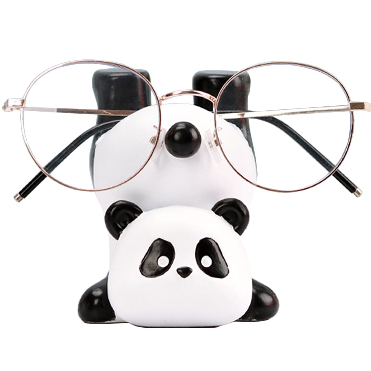 JARPSIRY Cute Panda Glasses Display Stand for Nightstand, Funny Decorative Eyeglass Sunglass Holder, Home Office Desk Decoration (Handstand Panda)