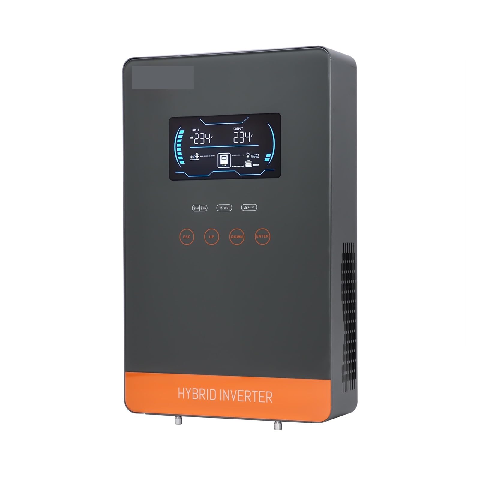 Kontroler ładowania 4500W 6500W hybrydowy inwerter słoneczny 24V 48V 230VAC off-grid z ładowarką słoneczną MPPT 150A 6.25 Cal przycisk dotykowy(4500W 24V,Without WiFi)