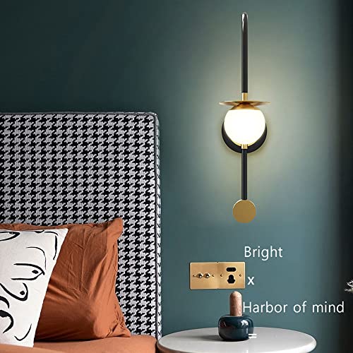 Applique murale du milieu du siècle LED globe pour chambre à coucher