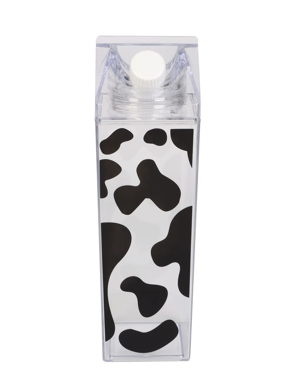 Milk Carton Water Bottle 33oz 1000ml Plastic Square Milk Bottles BPA Free Leakproof Water Bottle Portable Reusable Milk