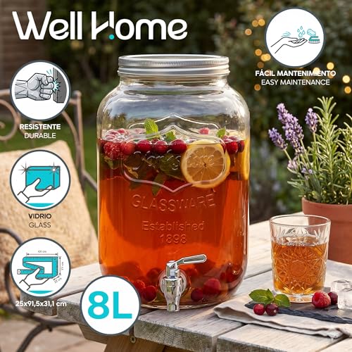 Miniatura 7 de Frasco Vertical Dispensador De Bebidas Capacidad 8l