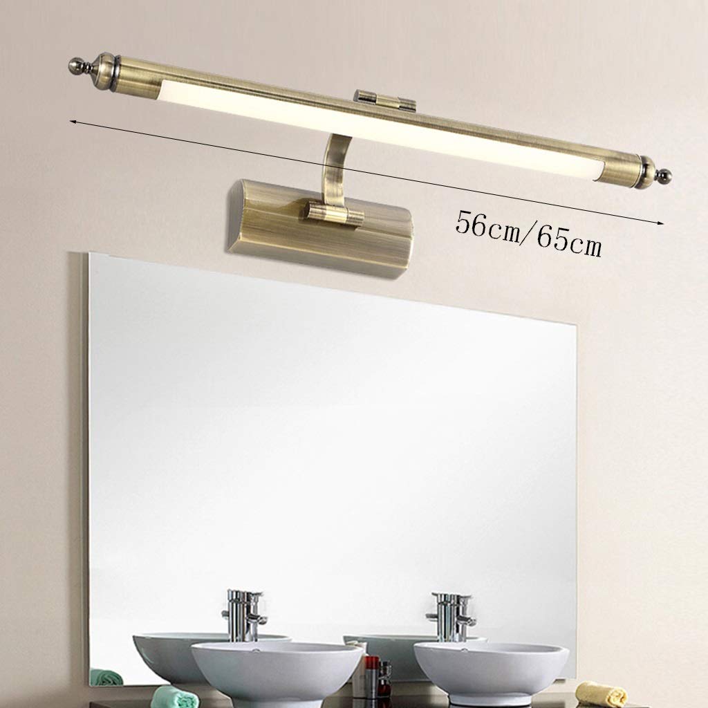 Badspiegellampen Led-Spiegelfrontleuchte Minimalistische Wandleuchte Badezimmer Feuchtigkeitsgeschützte Schrankspiegelleuchte Schminkspiegelleuchte Wasserdichter Edelstahlkörper Kupferwandbel