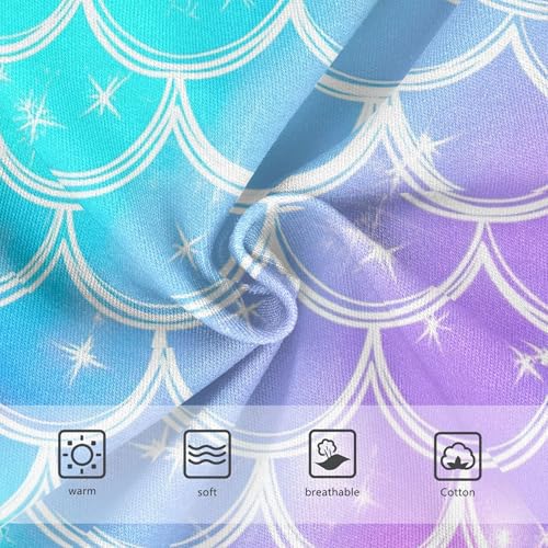 Teal Purple Pink Mermaid Panties for Girl Girls Underwear Toddler Cotton Fun Briefs Underpants 2t3